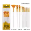 Amazon Juego de 12 Pinceles para Pintura al Óleo Mango de Plástico Pincel para Pintura Artística Acuarela Gouache Juego de Pinceles para Pintura al Óleo