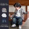 Ropa Infantil para Niño Ropa de Punto Perrito Dibujo Animado Cárdigan Camiseta Jeans Conjunto de 3 Piezas Ropa de Primavera y Otoño para Bebé para Salir