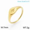 Estilo Dulce Distintivo Anillo Estrella de Ocho Picos con Superficie Ovalada Luminosa Moda Femenina Pulsera Ins Anillo de Acero Inoxidable para Hombres y Mujeres