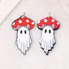 Amazon Transfronterizo Nuevos Pendientes Colgantes de Cara de Fantasma y Calabaza para Dulces Pendientes Planos de Acrílico Accesorios de Halloween