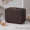 Bolsa Cosmética de Cuero para mujer caja de almacenamiento de gran capacidad estuche cosmético portátil bolsa de almacenamiento de cosméticos de aspecto elegante al por mayor