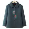 Ropa de otoño para mujeres de mediana edad y mayores, abrigo elegante para abuela, blusa con cuello para madre de 70-80 años, abrigo de primavera y otoño para señoras mayores