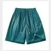 Pantalones Cortos Sencillos de Color Sólido Sueltos para Hombre para Verano, Versátiles Pantalones de Longitud Media con Cordón para Deportes al Aire Libre