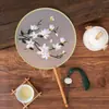 Ventoinha Redonda de Bordado Dupla Face de Suzhou com Borda Envolvida em Seda, Ventoinha Especial para Dança Hanfu Estilo Antigo Cheongsam, Ventoinha Artesanal Clássica