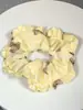 Elástico de Cabelo Scrunchie Listrado com Renda Estilo Coreano para Mulheres, Acessório de Cabelo Suave e Elegante, Elástico de Cabelo Scrunchie Estilo Coreano