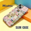 Funda para Teléfono Collage de Sellos Retro Película Mate Apple 15Promax Cubierta Protectora de Carcasa Dura Ultra Delgada Iphone17
