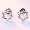 Aretes Minimalistas Triangulares Entrelazados Femeninos Elegantes Estrella de Seis Puntas Joyería para la Oreja Estilo Coreano Simple Moda Aretes Huecos