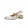 Sandalias elegantes con costuras de estilo nacional bordadas en la puntera sandalias de tacón grueso medio 32-43 Amazon deseo zapatos de comercio exterior mujer