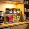 Caixa Organizadora de Acrílico Transparente Porta Saquinhos de Chá Sacos de Café Sacos de Temperos Rack de Armazenamento de Lanches Rack de Exibição de Acrílico Personalização