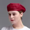 Gorros de Chef para Hombres y Mujeres, Boinas Transpirables de Verano, Gorros de Tela para Restaurante de Hot Pot de Cocina, Gorros de Trabajo para Meseros