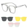 Gafas de sol para miopía con succión magnética, juego de clip tres en uno, gafas de sol con protección UV, fabricantes al por mayor