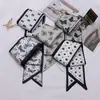 Diadema de Cinta, Pañuelo Pequeño de Seda Blanco, Bufanda Larga Flotante, Asa Decorativa Versátil para Bolso de Mujer, Accesorios para Caja de Regalo
