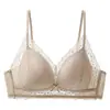 333 Escote Profundo Original Triángulo Francés Nuevo Sexy Encaje Conjunto de Sujetador Inalámbrico para Mujeres, Sujetador Fino sin Costuras