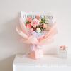 Ramo de rosas tejido a mano lana simulación ramo combinado terminado regalo de cumpleaños vacaciones para novias maestra