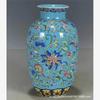 Vaso de cerâmica de porcelana azul e branca esmaltada estilo chinês sala de estar antigo rack varanda pêndulo criativo simples decorações para casa