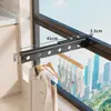 Artefacto Colgador de Ropa para Dormitorio de Estudiantes Gancho Tendedero para Ropa Habitación Mesita de Noche Barra para Colgar Ropa Litera Superior Colgador para Secar Ropa Estante de Almacenamiento