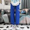 Calça esportiva calça casual masculina cordão tornozelo amarrado moda primavera marca de moda calças letra moda solta moda jovem