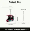Chaveiro Pingente Plano de Acrílico Transfronteiriço Pingente Decorativo para Mochila Pingente para Chave de Carro