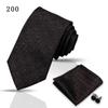 Corbata de alta gama para negocios, pañuelo de bolsillo, 3 piezas, regalo para hombre, vestido de boda, corbata de poliéster de seda, corbata de traje