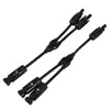 Conector T tipo Y 1 saída 2 módulos de célula solar placa conector fotovoltaico plugue à prova d'água mc4 conector fotovoltaico