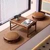 Mesa de Centro de Bambu Tatami, Mesa Pequena Simples para Janela de Canto, Mesa de Chá Pequena Estilo Japonês, Mesa de Chão, Mesa Baixa Estilo Zen, Conjunto de Mesa e Cadeiras Retrô