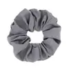 Elásticos de Cabelo de Algodão e Linho com Imitação de Cor Sólida, Estilo Europeu e Americano Transfronteiriço, Acessórios de Cabelo de Tecido Frescos e Simples, Disponíveis em Várias Cores, Scrunchies Elásticos para Cabelo para Mulheres