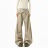 Pantalones de traje a rayas plisados estilo Old Money para mujer y hombre, pantalones anchos de pierna recta sueltos de verano con efecto drapeado, pantalones casuales relajados