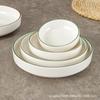 Plato pequeño de melamina imitación porcelana plástico estilo coreano plato redondo pequeño plato restaurante restaurante plato para salsas de condimento plato para aperitivos comercial
