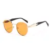 Nuevas gafas de sol metálicas de montura redonda clásicas transfronterizas, moda retro europea y americana, gafas versátiles para el sol de alta gama