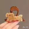 Elegante pinza para el pelo de tamaño grande para cabello grueso, pinza para el pelo simple nueva, pinza de tiburón para la parte posterior de la cabeza, accesorio para el pelo de cachorro de dibujos animados con galleta