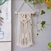 Tapeçaria de parede tecida à mão em estilo nórdico, decoração de parede para quarto infantil, fundo para pendurar