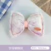Accesorios de tela para niños con lazo 3D frescos y lindos, bordado de tulipán, cojín, accesorios para el cabello con lazo, accesorios para la ropa