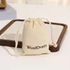 Sacolas Personalizadas Atacado de Algodão Fino com Cordão para Óleos Essenciais de Plantas e Embalagens para Banhos e Imersões de Pés de Medicina Tradicional Chinesa, Sacolas 100% Algodão