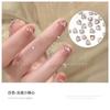 10 Accesorios para Uñas Mini Fondo Puntiagudo Corazón Pequeño Diamante Cristal de Vidrio Pequeño Corazón de Durazno Pedrería Diamante Afilado Multifacético