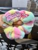 Estilo Coreano Nicho Cor Fantasma Pelúcia Anel de Cabelo de Intestino Grosso Menina Doce Estilo Barbie Macio Grudento Peludo Corda de Cabelo Prender Cabelo Acessório de Cabeça