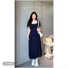 Vestido Retro Americano Sexy Plus Size com Renda Patchwork para Mulheres Verão Gordura mm Puro Sexy Sexy Efeito Emagrecedor Saia Curta