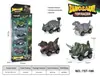 Juguete de motocicleta de dinosaurio para niños transfronterizo, de fricción, todoterreno de simulación, dinosaurio de cuatro ruedas, de fricción, para niños