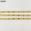 Wt-Jf369 Versátil Clásico Cotidiano Pequeño Aro Cruzado de Diseño Latón Ajustable 7 pulgadas Delgado Pulsera