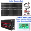 Painel solar 25W portátil armazenamento de energia ao ar livre sistema solar conjunto inversor 4000W controlador