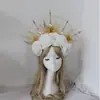Bolsa de Materiais para Coroa Vintage Rococó DIY Show de Vestidos Adereços Exagerados Adereço de Cabeça Preto Bolsa de Acessórios Feita à Mão
