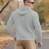 Comercio Exterior Nuevo de Amazon Transfronterizo Sudadera Casual con Capucha de Jacquard a Cuadros para Hombre con Bolsillo Grande