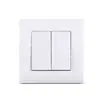 Tomada Padrão Europeu 86*86mm Interruptor de Parede 10A Painel Interruptor de Duas Posições Instalação Embutida 250V Duplo Módulo Controle Simples Controle Duplo