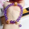 Venta al por mayor, pulsera de un solo círculo de Asai púrpura de cristal natural, nueva moda china, pulsera original con nuevas explosiones, regalo de joyería