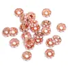Novo Anel de Diamante com Borda Reta Redonda de Pérola 17mm Corrente para Celular DIY Colar Acessórios de Joalheria Contas Espaçadoras Atacado