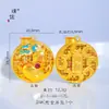 Accesorios DIY de la Tienda de Oro Puzuo, Collar con Colgante de Calabaza de Filigrana Chapado en Oro con Diamantes, Nueva Cadena para Suéter de la Fortuna Estilo Chino