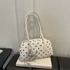 Bolso bowling único y lindo de lunares, nueva tendencia de verano 2026, gran capacidad, bolso de hombro moderno y versátil