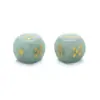 Dados de cristal natural de 15 mm, dados de seis caras de ágata y jade, grabados con números, accesorio para juegos de mesa de ocio y entretenimiento, artículo decorativo