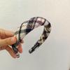 Nova faixa de cabelo de aba larga com padrão irregular e doce, estilo retrô, outono e inverno, faixa de cabelo Yiwu, acessórios para cabelo, atacado