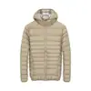 Nueva chaqueta informal de algodón para hombre, abrigo ligero de algodón con capucha, chaqueta de algodón forrada de forro polar de grafeno para hombres jóvenes y de mediana edad, chaqueta de algodón acanalado