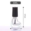 Botella Transparente de Vidrio para Esmalte de Uñas con Pincel Cuadrada Redonda Botella de Pegamento para Uñas Pegamento para Esmalte de Uñas Botella para Sub-embotellado Botella de Muestra